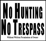 No Hunting Signs