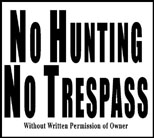 No Hunting Signs