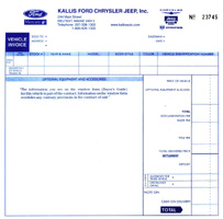 Vehicle Invoice